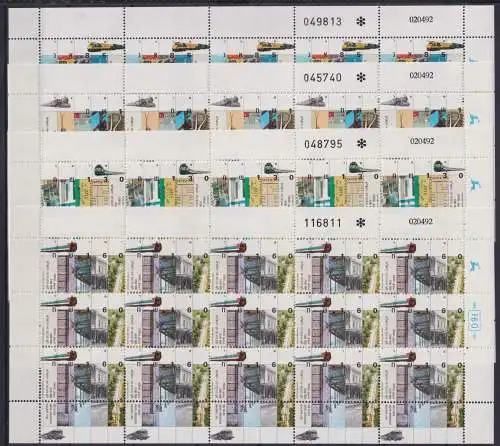 Israel 1226-1229 postfrisch als Kleinbögen, Eisenbahn #NV401