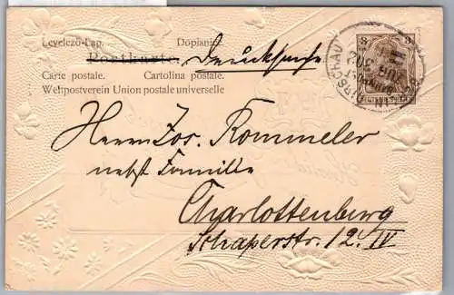 Bahnpost Pommern auf Postkarte Berlin-Dirschau Zug 302 #NX898