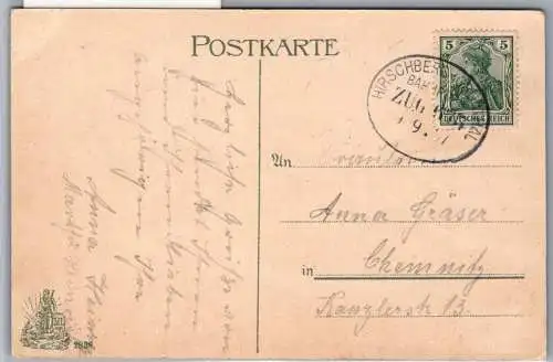 Bahnpost Schlesien auf Postkarte Hirschberg-Grünthal Zug 675 #NX901