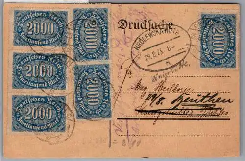 Deutsches Reich 253 auf Postkarte Oberschlesien Stempel #NX881