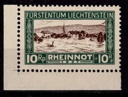 Liechtenstein 79 II postfrisch PF brauner Fleck im Wasser #OF136