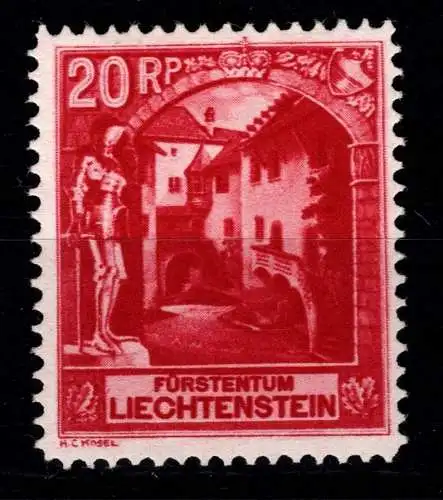 Liechtenstein 97 B postfrisch gez. 11 1/2 mit Attest Liniger #OF130