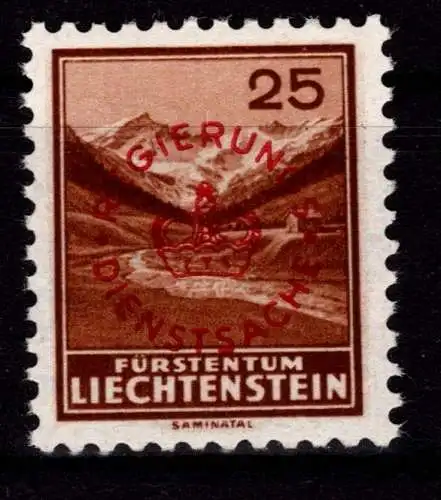 Liechtenstein Dienstmarken 15 a postfrisch #OF141