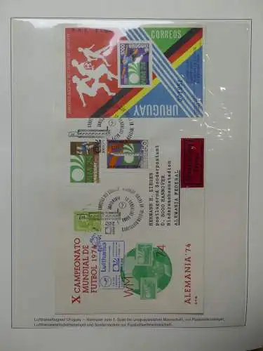 BRD Bund WM 1974 mit Autogrammen im Lindner Binder #LZ654