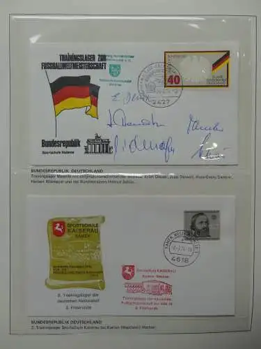 BRD Bund WM 1974 mit Autogrammen im Lindner Binder #LZ654