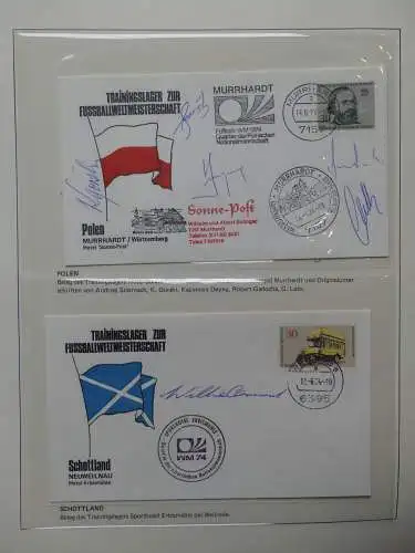 BRD Bund WM 1974 mit Autogrammen im Lindner Binder #LZ654