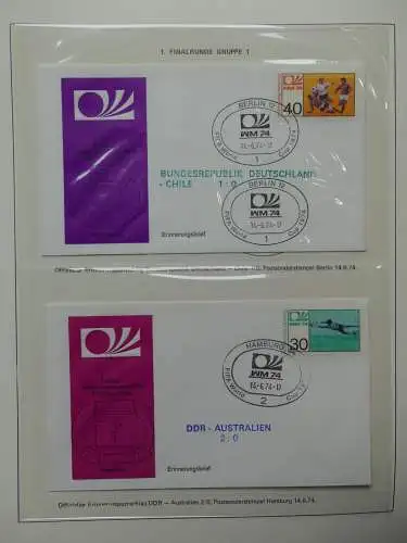 BRD Bund WM 1974 mit Autogrammen im Lindner Binder #LZ654