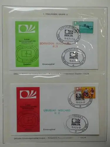 BRD Bund WM 1974 mit Autogrammen im Lindner Binder #LZ654