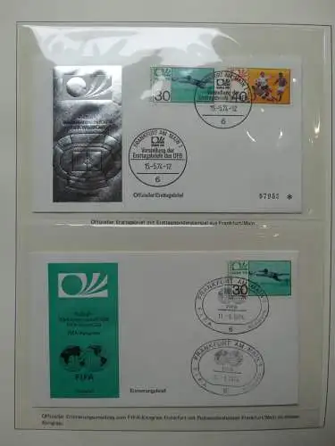 BRD Bund WM 1974 mit Autogrammen im Lindner Binder #LZ654