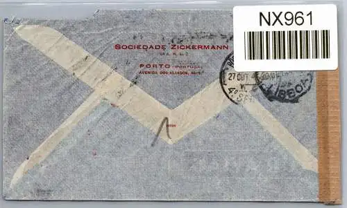 Dt. Reich Zensur WK 2 Portugal auf Brief Prüfstempel Zensur #NX961