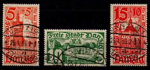 Danzig 256-258 gestempelt #OG829