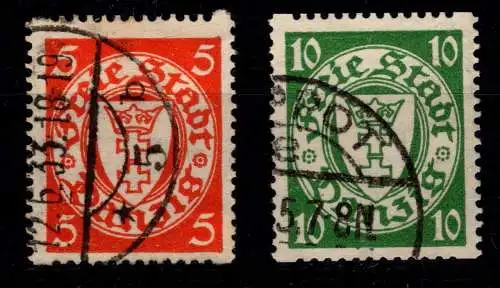 Danzig 193-194 D gestempelt #OG818