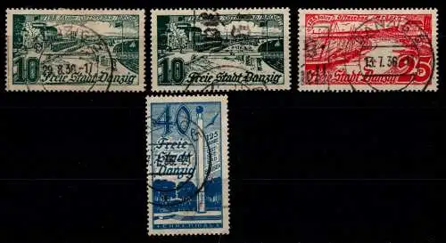 Danzig 259 a/b-261 gestempelt Sonderstempel #OG835