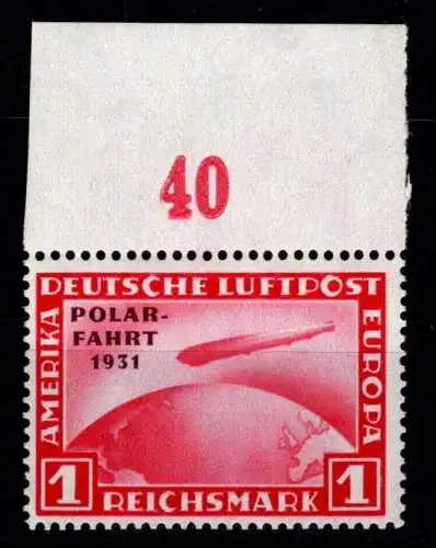 Deutsches Reich 456 POR postfrisch vom Oberrrand #OG888