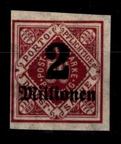 Württemberg Dienstmarken 180 U postfrisch geprüft Winkler BPP #OG935