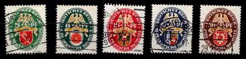 Deutsches Reich 430-434 gestempelt Deutsche Nothilfe #OF209