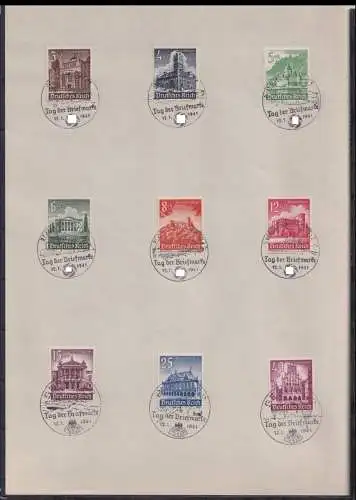 Deutsches Reich 751-759 gestempelt Sonderstempel auf Papier #OF231