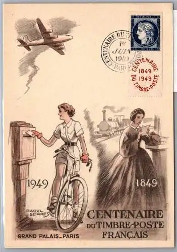 Frankreich 841 auf Ausstellungskarte 100 Jahre Briefmarken #NX999