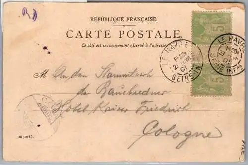 Frankreich 84 I / II auf Postkarte Zwischensteg #OF220