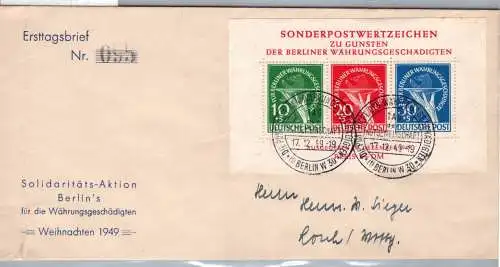 Berlin Block 1 als Ersttagsbrief FDC Sonderstempel #OF234