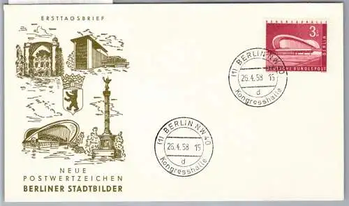 Berlin 154 als Ersttagsbrief #OF325