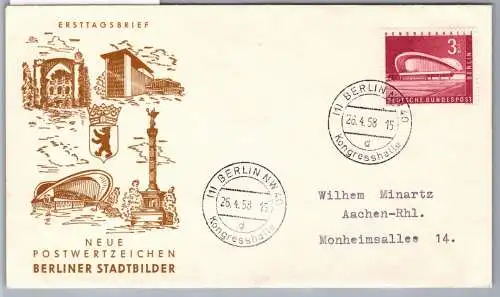 Berlin 154 als Ersttagsbrief #OF326