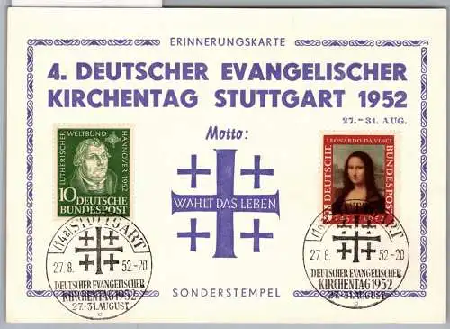 BRD Bund 148, 149 auf Ausstellungskarte Sonderstempel #OF398