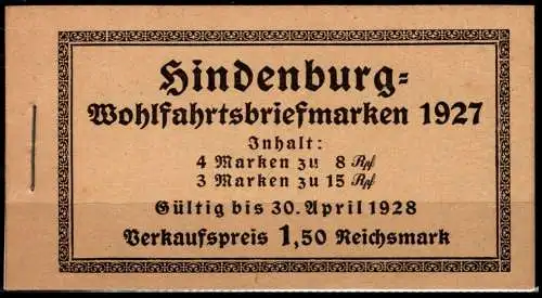 Deutsches Reich MH 24.1 B postfrisch #OF818