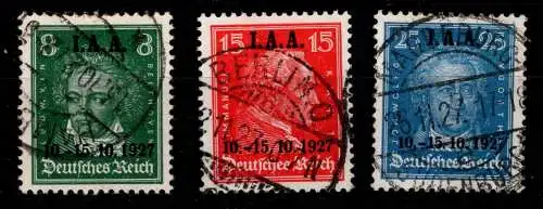 Deutsches Reich 407-409 gestempelt 25 Pf. geprüft Schlegel BPP #OF624