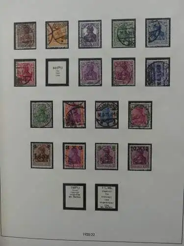 Deutsches Reich und Gebiete mit mittleren Werten im Safe Vordruck #LZ631