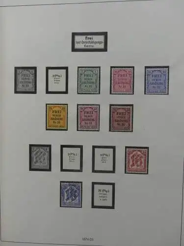 Deutsches Reich und Gebiete mit mittleren Werten im Safe Vordruck #LZ631