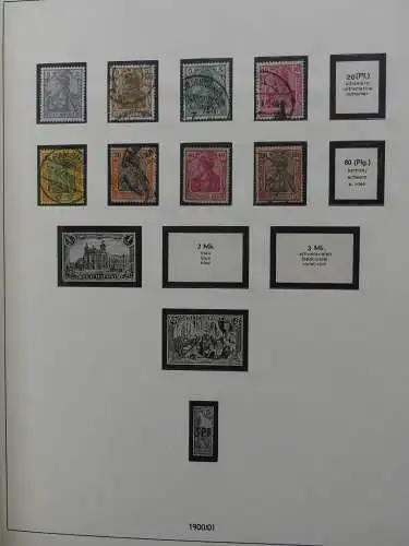 Deutsches Reich und Gebiete mit mittleren Werten im Safe Vordruck #LZ631