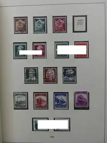 Deutsches Reich und Gebiete mit mittleren Werten im Safe Vordruck #LZ631