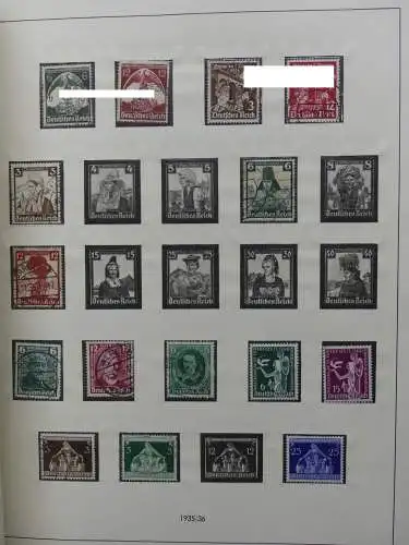 Deutsches Reich und Gebiete mit mittleren Werten im Safe Vordruck #LZ631