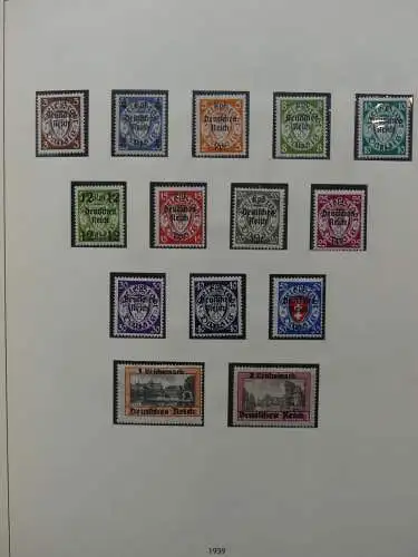 Deutsches Reich und Gebiete mit mittleren Werten im Safe Vordruck #LZ631