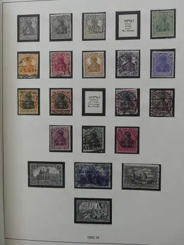 Deutsches Reich und Gebiete mit mittleren Werten im Safe Vordruck #LZ631