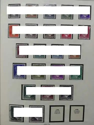 Deutsches Reich und Gebiete mit mittleren Werten im Safe Vordruck #LZ631