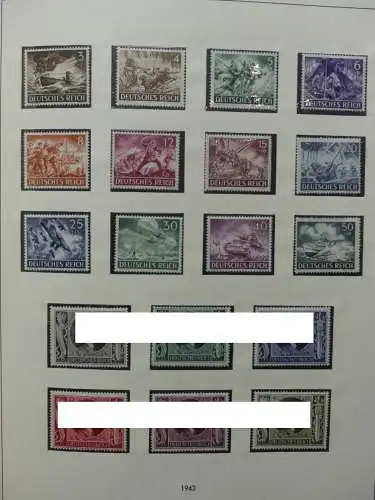 Deutsches Reich und Gebiete mit mittleren Werten im Safe Vordruck #LZ631