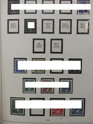 Deutsches Reich und Gebiete mit mittleren Werten im Safe Vordruck #LZ631