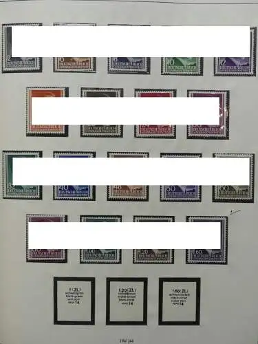 Deutsches Reich und Gebiete mit mittleren Werten im Safe Vordruck #LZ631