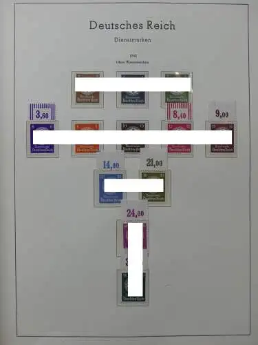 Deutsches Reich dual besammelt **/*/gestempelt im Leuchtturm Vordruck #LZ573