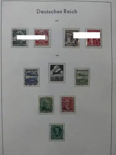 Deutsches Reich dual besammelt **/*/gestempelt im Leuchtturm Vordruck #LZ573