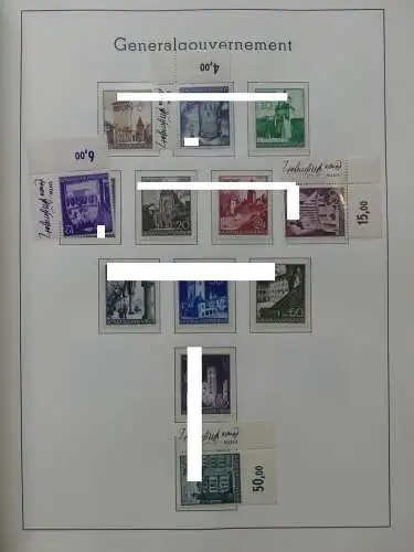 Deutsches Reich dual besammelt **/*/gestempelt im Leuchtturm Vordruck #LZ573