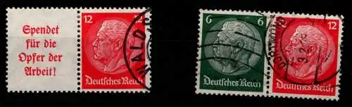 Deutsches Reich W 61, W 62 gestempelt #NI046