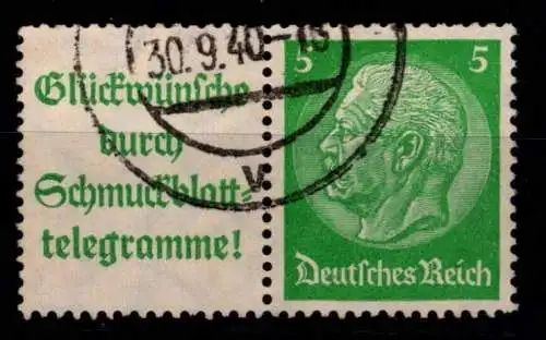 Deutsches Reich W 88.1 gestempelt #NI122