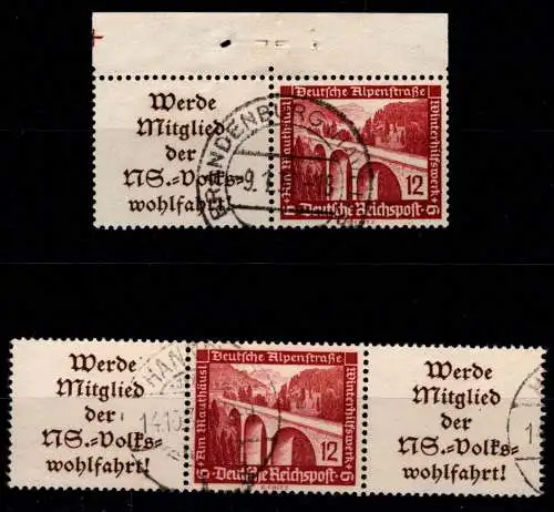 Deutsches Reich W 111, W 112 gestempelt #NI158