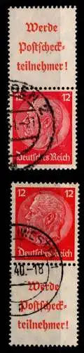 Deutsches Reich S 195, S 197 gestempelt #NI114