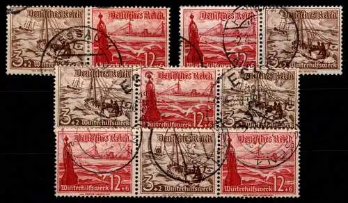 Deutsches Reich W 131 - W 134 gestempelt #NI167