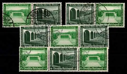 Deutsches Reich W 119 - W 122 gestempelt #NI162