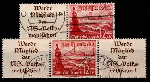 Deutsches Reich W 127, W 128 gestempelt #NI165